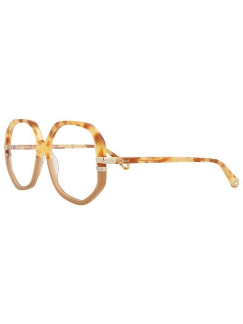 New Chloé Womens Round/Oval Havana Havana Transparent Fashion Designer Eyeglasse